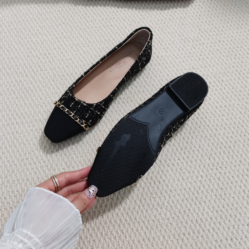 CSYCOCO Women's Two-Tone Low Heel Loafer Shoes 2024 Autumn - Image 4