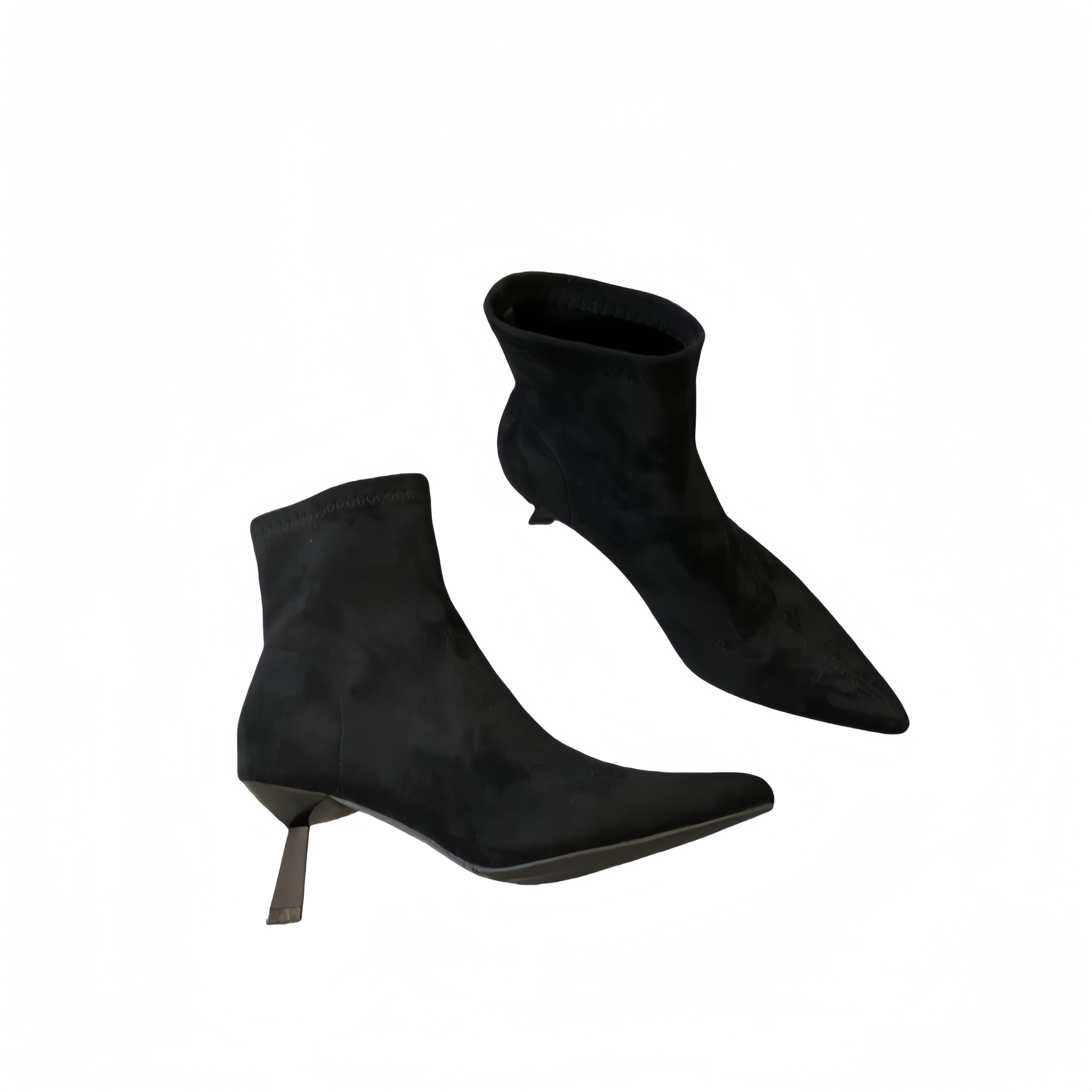 Pointed Toe High Heel Ankle Boots for Women 2025 Spring Autumn New Style Elegant Thin Heel Stretchy Sock Boots Slim Fit Boots - Image 5
