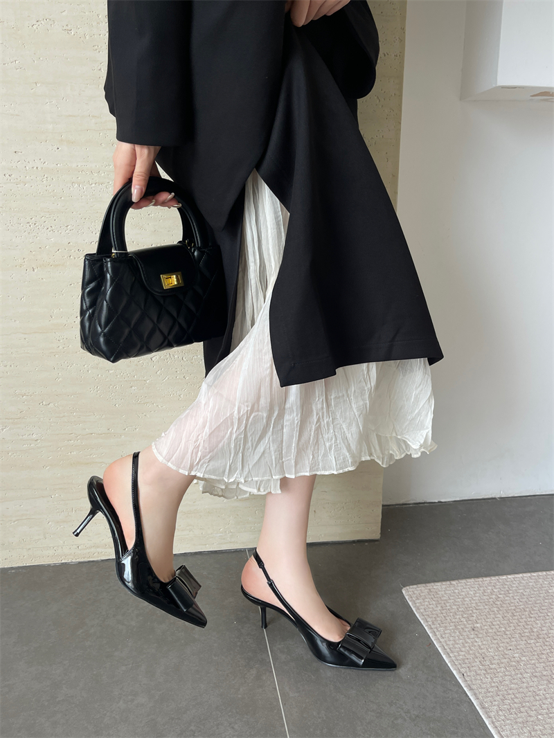 2025 New Bow Pointed Toe High Heel Ankle Strap Women's Sandals - Image 3