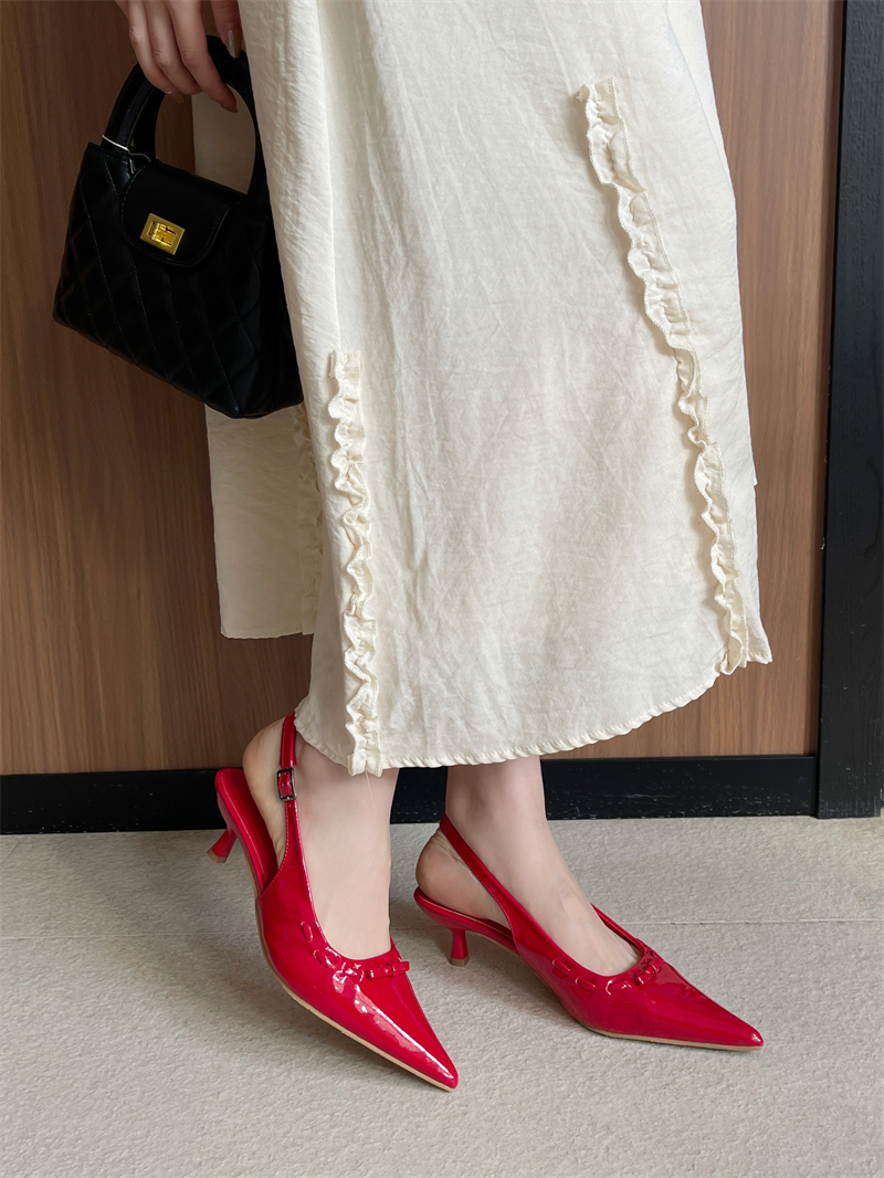 2026 New Style Women's Ankle Strap High Heel Sandals Pointed Toe Shoes - Image 3