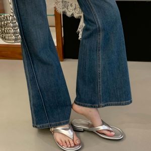 2026 New Korean Style Leopard Print Flat Sandals Women's Fashion Outdoor Slippers