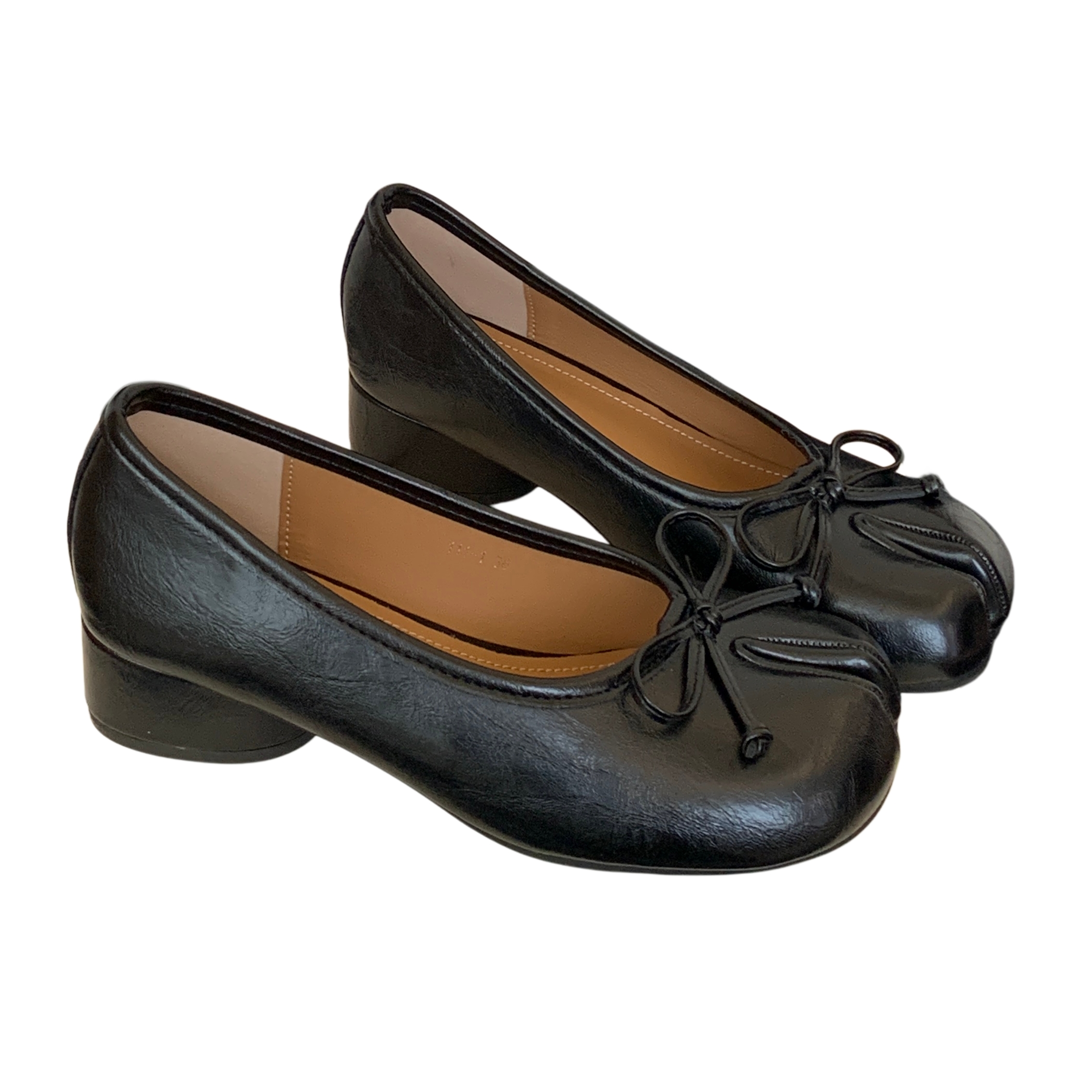 2026 New Autumn 4CM Split Toe Ballet Flats Women Low Top Chunky Heel Shoes 35-40 - Image 5